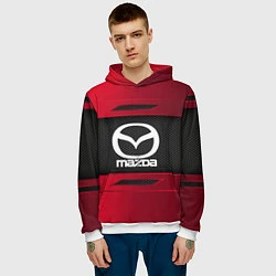 Толстовка-худи мужская Mazda Sport, цвет: 3D-белый — фото 2