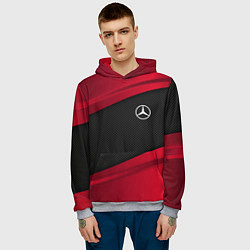 Толстовка-худи мужская Mercedes Benz: Red Sport, цвет: 3D-меланж — фото 2