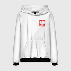 Толстовка-худи мужская Poland Team: Home WC-2018, цвет: 3D-черный