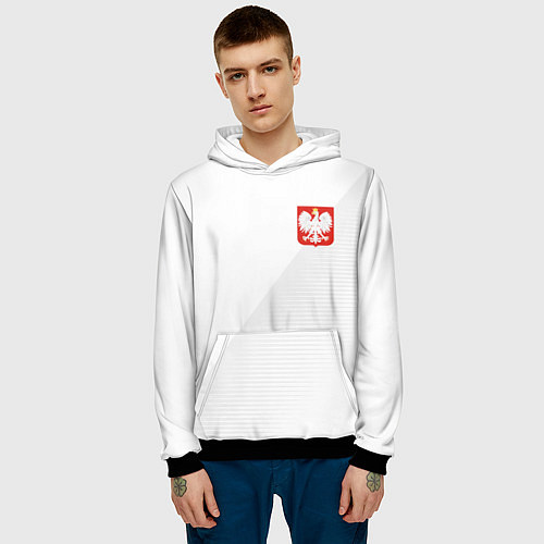 Мужская толстовка Poland Team: Home WC-2018 / 3D-Черный – фото 3