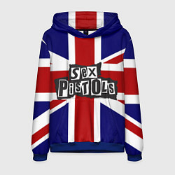 Толстовка-худи мужская Sex Pistols UK, цвет: 3D-синий