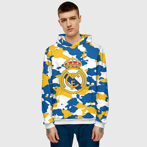 Мужская толстовка Real Madrid: Camo / 3D-Белый – фото 3