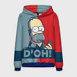 Толстовка-худи мужская Homer Simpson DOH!, цвет: 3D-синий
