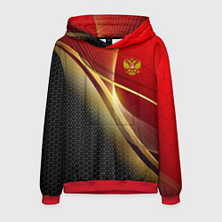Толстовка-худи мужская RUSSIA SPORT: Gold Collection, цвет: 3D-красный