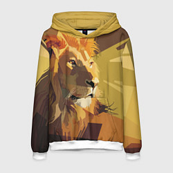 Толстовка-худи мужская Король лев, цвет: 3D-белый