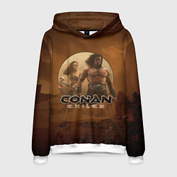 Толстовка-худи мужская CONAN: Exiles, цвет: 3D-белый