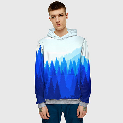 Мужская толстовка Firewatch: Cold Wood / 3D-Меланж – фото 3