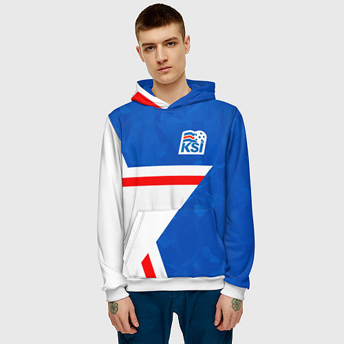 Мужская толстовка KSI ICELAND STAR / 3D-Белый – фото 3