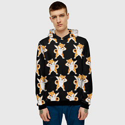 Толстовка-худи мужская Foxes Dab, цвет: 3D-черный — фото 2