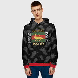 Толстовка-худи мужская GUSSI Style, цвет: 3D-красный — фото 2