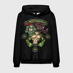 Толстовка-худи мужская Battletoads Trio, цвет: 3D-черный