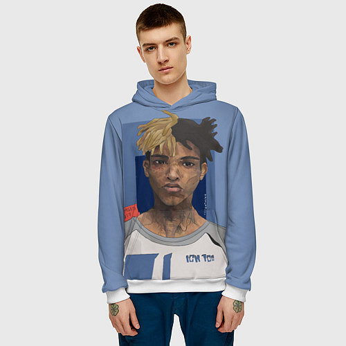 Мужская толстовка XXXTentacion Art / 3D-Белый – фото 3