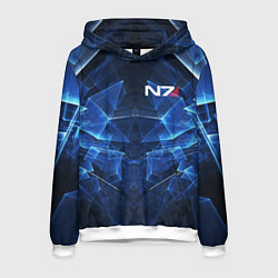 Толстовка-худи мужская Mass Effect: Blue Armor N7, цвет: 3D-белый