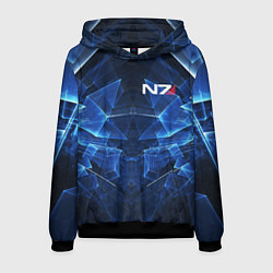 Толстовка-худи мужская Mass Effect: Blue Armor N7, цвет: 3D-черный