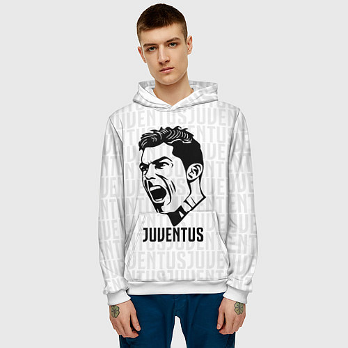 Мужская толстовка Juve Ronaldo / 3D-Белый – фото 3