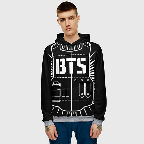 Мужская толстовка BTS ARMY / 3D-Меланж – фото 3