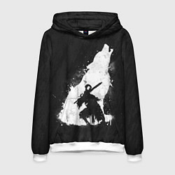 Толстовка-худи мужская Dark Souls: Howling Wolf, цвет: 3D-белый