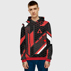 Толстовка-худи мужская CS:GO CYREX CARBON, цвет: 3D-красный — фото 2