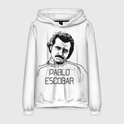 Толстовка-худи мужская Pablo Escobar цвета 3D-белый — фото 1