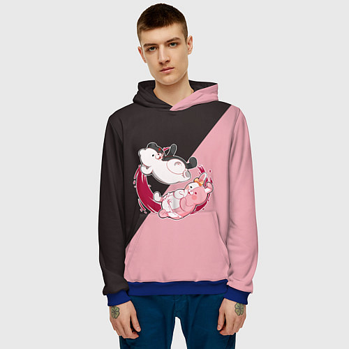 Мужская толстовка MONOKUMA X MONOMI / 3D-Синий – фото 3