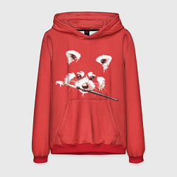 Толстовка-худи мужская Красная панда с кисточкой, цвет: 3D-красный