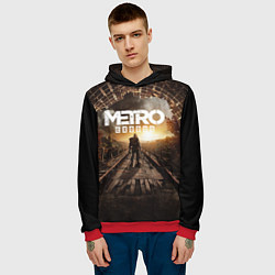 Толстовка-худи мужская Metro Exodus: Sunset, цвет: 3D-красный — фото 2