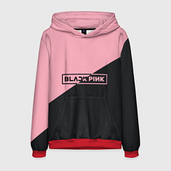 Толстовка-худи мужская Black Pink, цвет: 3D-красный