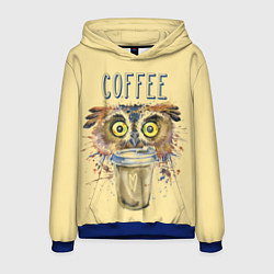 Толстовка-худи мужская Owls like coffee, цвет: 3D-синий