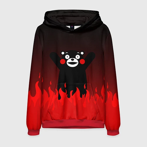 Мужская толстовка Kumamon: Hell Flame / 3D-Красный – фото 1