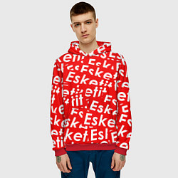 Толстовка-худи мужская Esketit Pattern, цвет: 3D-красный — фото 2