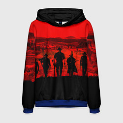 Толстовка-худи мужская RDR 2: Sunset, цвет: 3D-синий