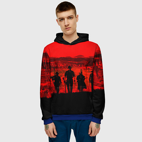 Мужская толстовка RDR 2: Sunset / 3D-Синий – фото 3