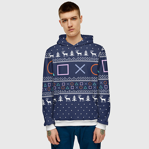 Мужская толстовка Winter PS / 3D-Белый – фото 3