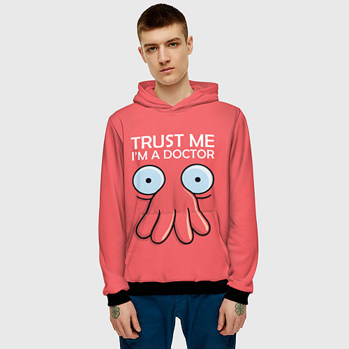 Мужская толстовка Trust Me I'm a Doctor / 3D-Черный – фото 3