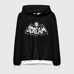 Толстовка-худи мужская Scream, цвет: 3D-белый