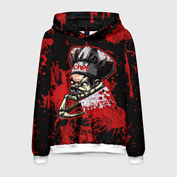 Толстовка-худи мужская Pudge Chef, цвет: 3D-белый