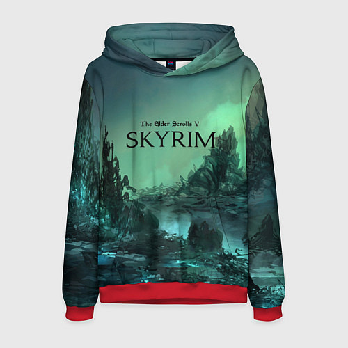 Мужская толстовка SKYRIM / 3D-Красный – фото 1