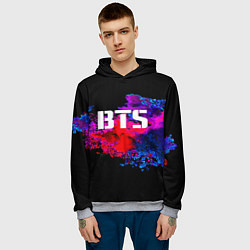 Толстовка-худи мужская BTS: Colors Explode, цвет: 3D-меланж — фото 2