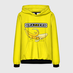 Толстовка-худи мужская Brazzers: Yellow Banana, цвет: 3D-черный