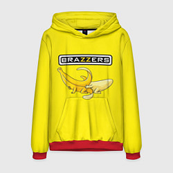 Толстовка-худи мужская Brazzers: Yellow Banana, цвет: 3D-красный