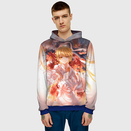 Мужская толстовка Бездомный Бог / 3D-Синий – фото 3