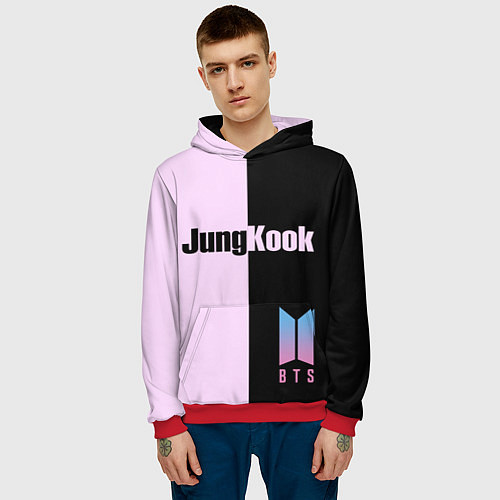 Мужская толстовка BTS Jung Kook / 3D-Красный – фото 3