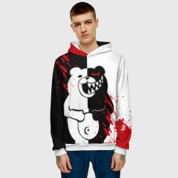 Толстовка-худи мужская MONOKUMA, цвет: 3D-белый — фото 2