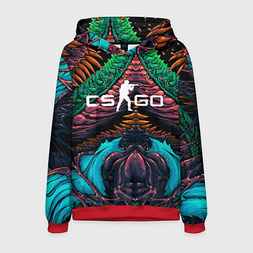 Мужская толстовка CS GO hyper beast skin / 3D-Красный – фото 1