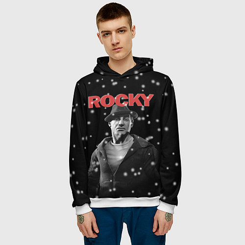 Мужская толстовка Old Rocky / 3D-Белый – фото 3