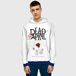 Толстовка-худи мужская Dead by April, цвет: 3D-синий — фото 2