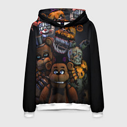 Толстовка-худи мужская Five Nights at Freddy's, цвет: 3D-белый
