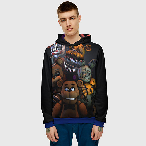 Мужская толстовка Five Nights at Freddy's / 3D-Синий – фото 3