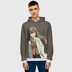 Толстовка-худи мужская Rascal Does Not Dream, цвет: 3D-белый — фото 2