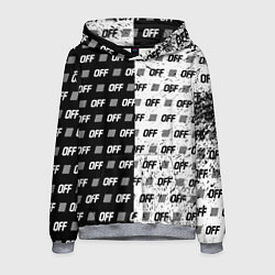 Толстовка-худи мужская Off-White: Black & White, цвет: 3D-меланж